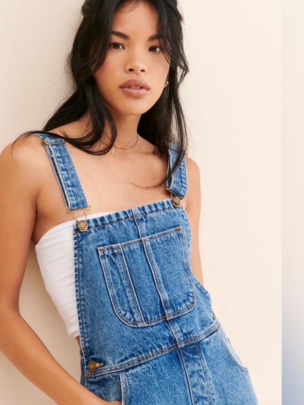 New! ROLLA'S Blue Mirange Cut Oft Denim Short Overalls Romper Shortalls💙 size 26 - Picture 2 of 8